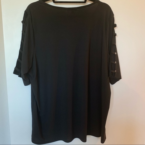 Womens Plus Size 89th & Madison Black Tee Blouse 2X - Picture 10 of 11